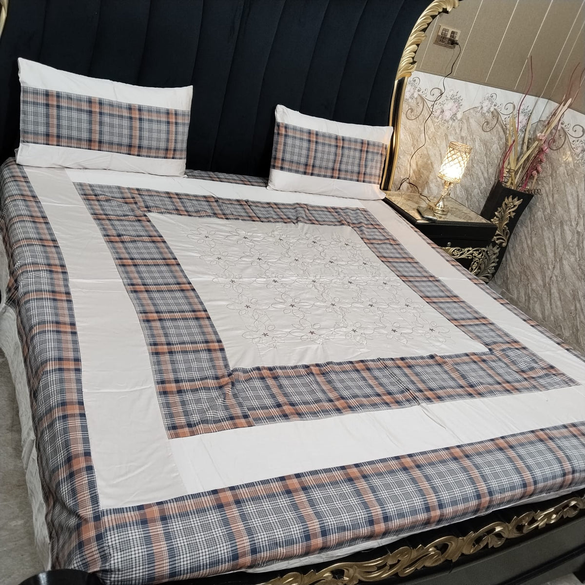 Embroidered Patchwork - Bedsheet