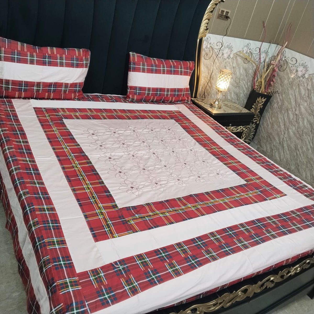 Embroidered Patchwork - Bedsheet