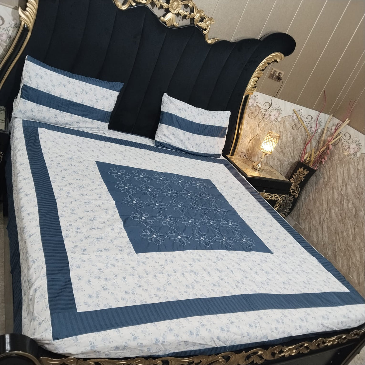 Embroidered Patchwork - Bedsheet