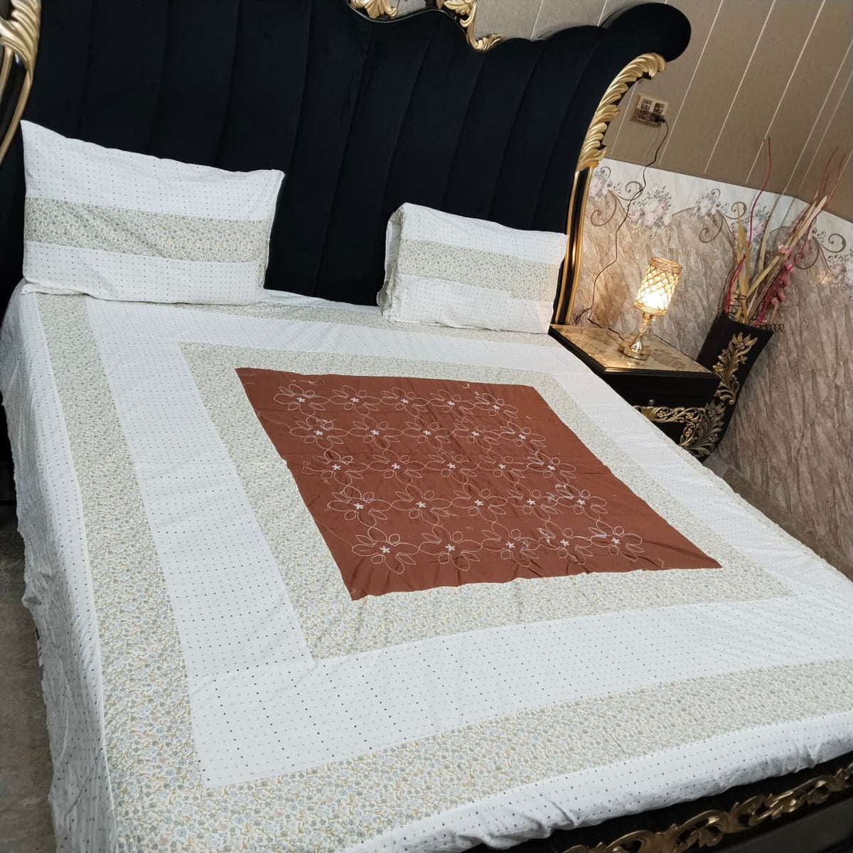 Embroidered Patchwork - Bedsheet