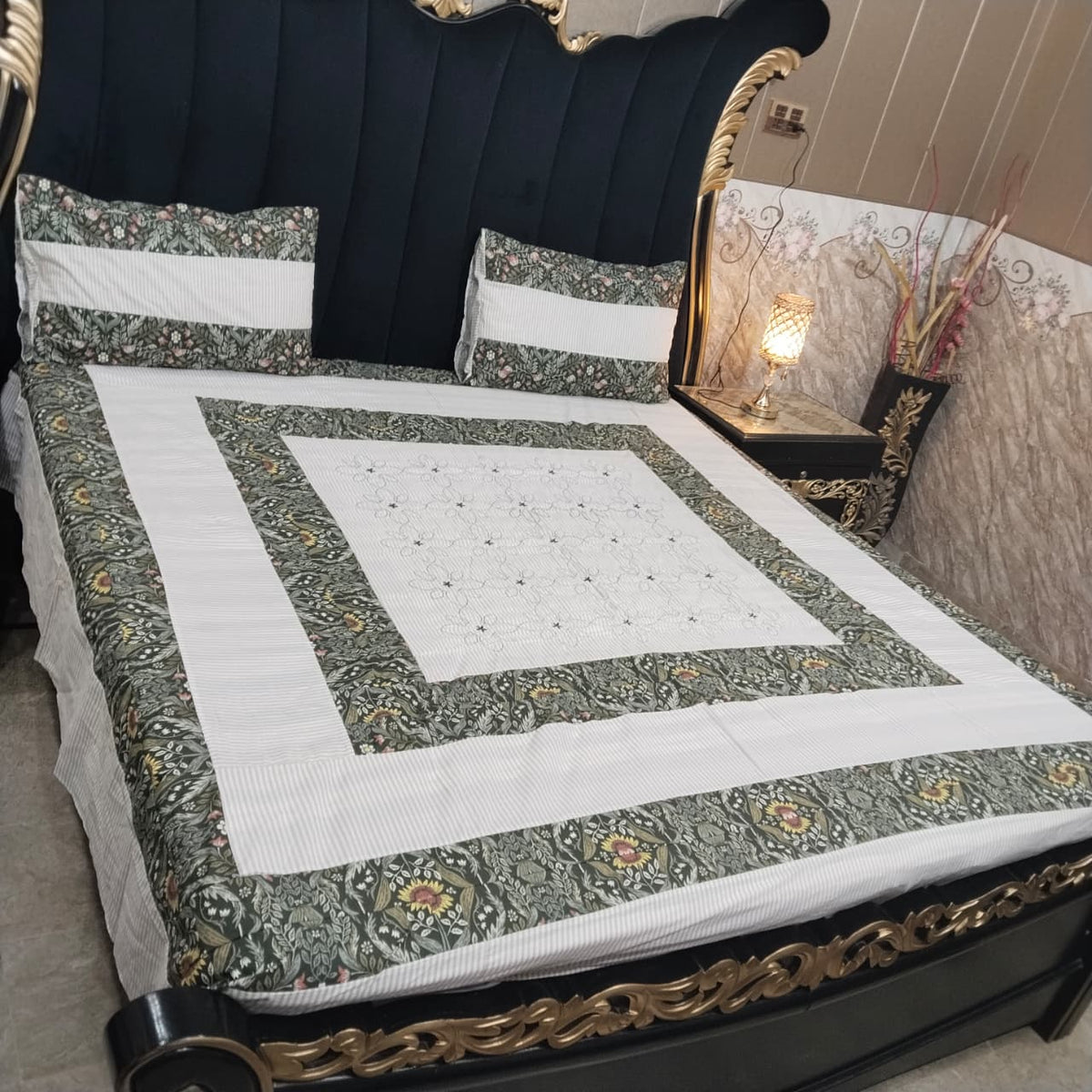 Embroidered Patchwork - Bedsheet
