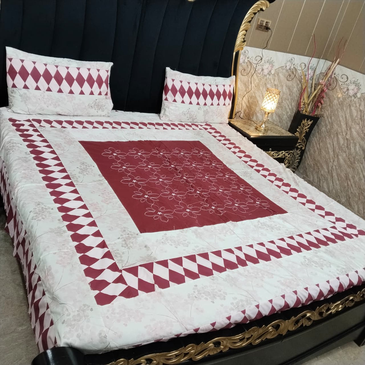 Embroidered Patchwork - Bedsheet
