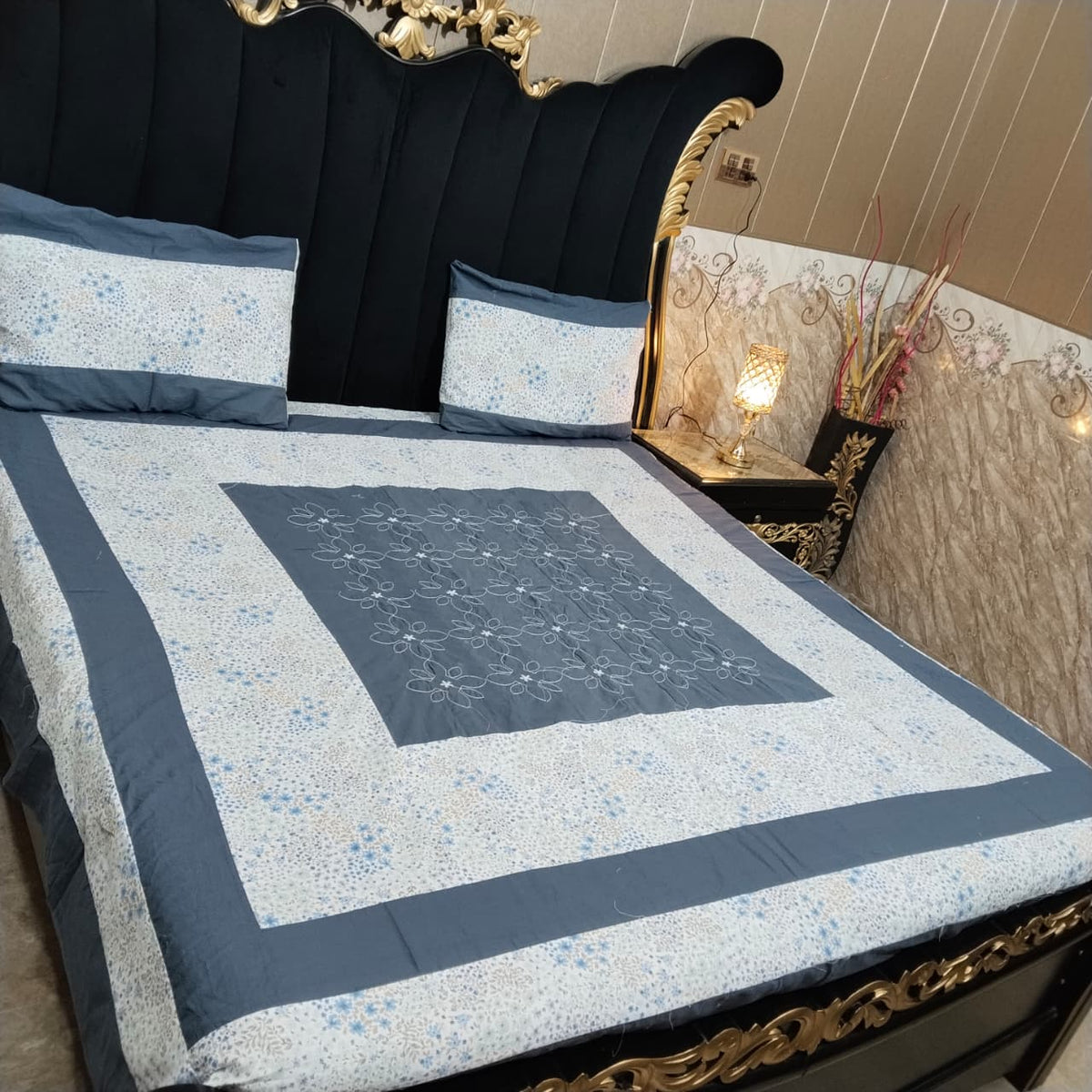 Embroidered Patchwork - Bedsheet