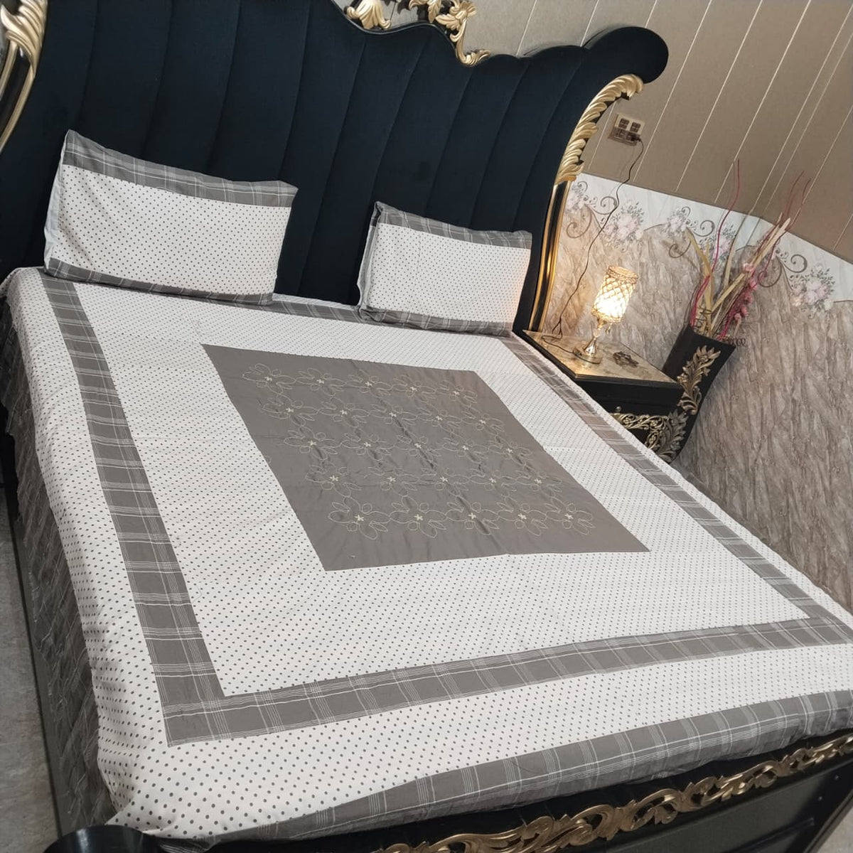 Embroidered Patchwork - Bedsheet