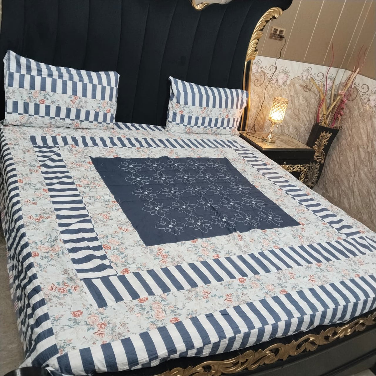Embroidered Patchwork - Bedsheet