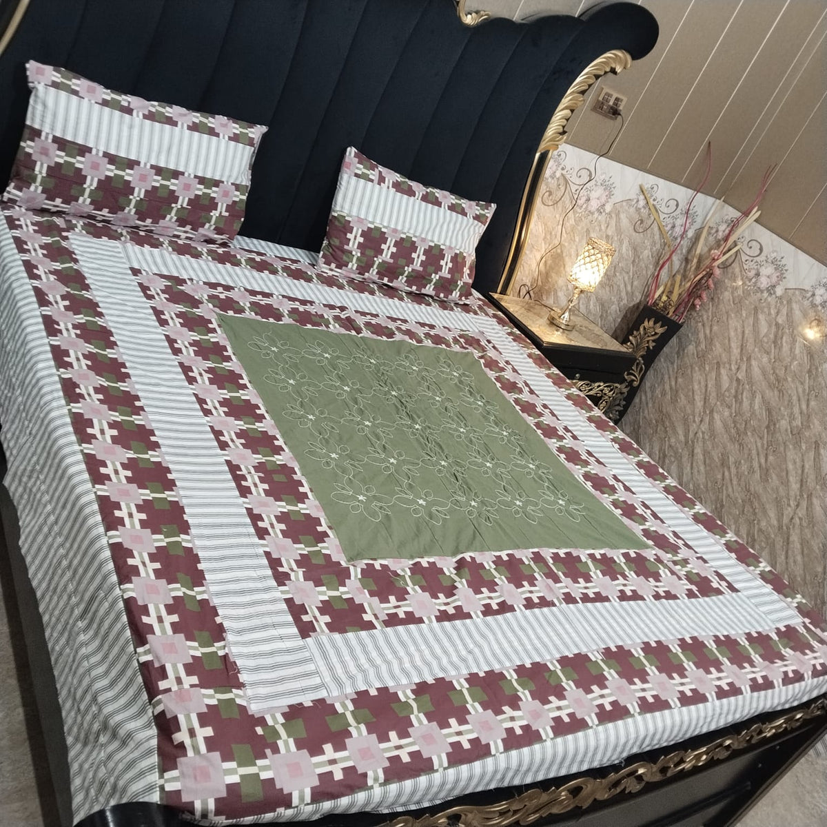 Embroidered Patchwork - Bedsheet