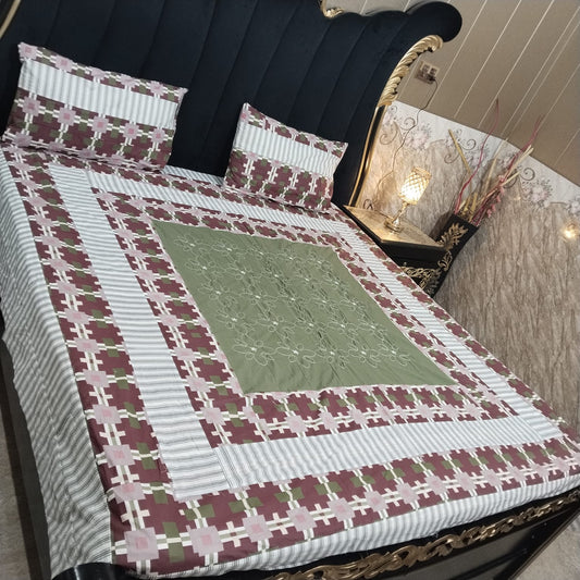 Embroidered Patchwork - Bedsheet
