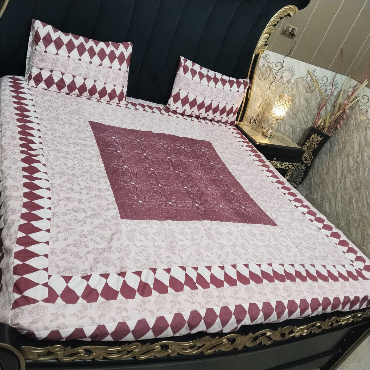 Embroidered Patchwork - Bedsheet